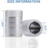 imageCKAuto Tire Valve Stem Caps Silver 10 pcsPack Anodized Aluminum Tire Cap Set Corrosion Resistant Universal Stem Covers for Cars Trucks Motorcycles SUVs and BikesSilver