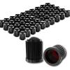 imageCKAuto 50 Pack Tire Valve Caps Plastic Valve Stem Caps with O Rubber Seal Universal Stem Covers for Cars SUVs Bike and Bicycle Trucks Motorcycles Airtight Seal Dust Proof Black 5 Dollar Item