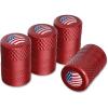 imageCKAuto American Flag Valve Stem Caps Aluminum USA Tire Valve Caps Universal Dust Proof Stem Covers for Cars Trucks Bikes Motorcycles Bicycles Corrosion Resistant 4 PackRedRedUSA