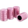 imageCKAuto Tire Valve Stem Caps Black 4 pcsPack Anodized Aluminum Tire Valve Cap Set Corrosion Resistant Universal Stem Covers for Cars Trucks Motorcycles SUVs and BikesPink