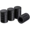 imageCKAuto Tire Valve Stem Caps Black 4 pcsPack Anodized Aluminum Tire Valve Cap Set Corrosion Resistant Universal Stem Covers for Cars Trucks Motorcycles SUVs and BikesBlack