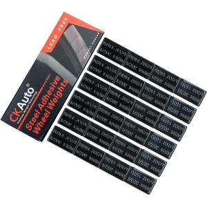 imageCKAuto 12oz 05oz Ultra Slim Low Profile Grey Adhesive Stick On Wheel Weights 12 oz 075 lbBox OEM Quality 24pcsBlack