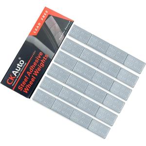 imageCKAuto 12oz 05oz Ultra Slim Low Profile Grey Adhesive Stick On Wheel Weights 12 oz 075 lbBox OEM Quality 24pcsGrey