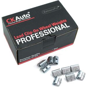 imageCKAuto 20oz P200 Lead Clip on Wheel Weights Uncoated 25PcsBox025oz
