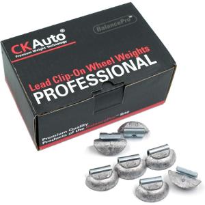 imageCKAuto 20oz P200 Lead Clip on Wheel Weights Uncoated 25PcsBox05oz