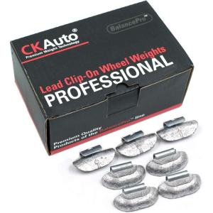 imageCKAuto 20oz P200 Lead Clip on Wheel Weights Uncoated 25PcsBox075oz