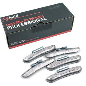 imageCKAuto 20oz P200 Lead Clip on Wheel Weights Uncoated 25PcsBox20oz