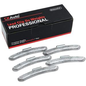 imageCKAuto 20oz P200 Lead Clip on Wheel Weights Uncoated 25PcsBox30oz
