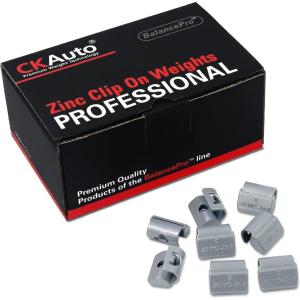 imageCKAuto MC Style Zinc Coated 025oz 05oz 075oz 10oz Clip on Wheel Weights Assortments 25PcsStyle Total 100PcsBoxold gray