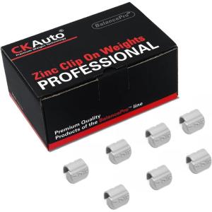imageCKAuto MC Style Zinc Coated 025oz 05oz 075oz 10oz Clip on Wheel Weights Assortments 25PcsStyle Total 100PcsBoxupgraded gray