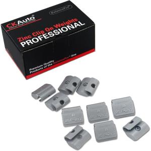 imageCKAuto P Series Zinc Clip on Wheel Weights 15oz 32oz Coated 25PcsBox Fit for Steel Wheelold gray