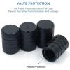 imageCKAuto 4 Pcs Anodized Aluminum Tire Valve Caps and 4 Pcs American Flag Valve Stem Caps Bundle