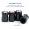 imageCKAuto 4 Pcs Anodized Aluminum Tire Valve Caps and 4 Pcs American Flag Valve Stem Caps Bundle