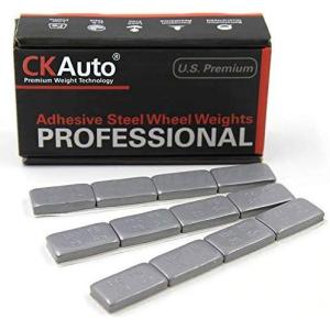 imageCKAuto 1oz Grey Adhesive Stick on Wheel WeightsEasyPeel Tape 72 ozBox US Quality72pcsGrey
