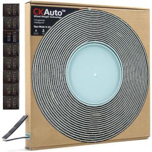 imageCKAuto 4 Boxes 960 Pcs 025oz Black Adhesive Stick on Wheel Weights EasyPeel Tape Automobiles Trucks SUVs ampamp Motorcycles Low Profile 60ozbox US OEM Quality Valued Pack Perfect For Garages1 Roll 14oz Black