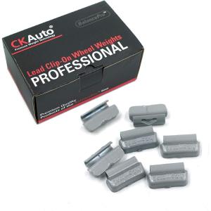 imageCKAuto MCSeries Coated 175oz Lead Clip on Wheel Weights 25PcsBox075oz