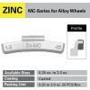 imageCKAuto MC Style Zinc Coated 025oz 05oz 075oz 10oz Clip on Wheel Weights Assortments 25PcsStyle Total 100PcsBoxupgraded gray