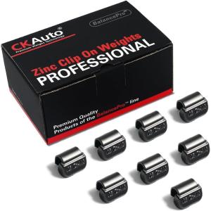 imageCKAuto MC Series Zinc Clip on Wheel Weights 125oz Coated 25PcsBox Fit for Steel Wheel Blackblack