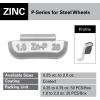 imageCKAuto P Series Zinc Clip on Wheel Weights 075oz 14oz 50PcsBox Fit for Steel Wheel Coated Blackupgraded gray