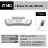 imageCKAuto P Series Zinc Clip on Wheel Weights 075oz 14oz 50PcsBox Fit for Steel Wheel Coated Blackupgraded gray