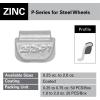 imageCKAuto P Series Zinc Clip on Wheel Weights 075oz 14oz 50PcsBox Fit for Steel Wheel Coated Blackupgraded gray