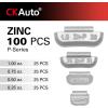 imageCKAuto P Series Zinc Clip on Wheel Weights 075oz 14oz 50PcsBox Fit for Steel Wheel Coated Blackupgraded gray