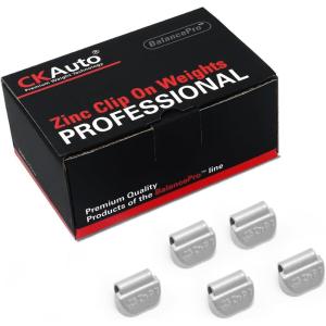 imageCKAuto P Series Zinc Clip on Wheel Weights 075oz 14oz 50PcsBox Fit for Steel Wheel Coated Blackupgraded gray