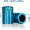 imageCKAuto Tire Valve Stem Caps Cyan 4 pcsPack Anodized Aluminum Tire Valve Cap Set Corrosion Resistant Universal Stem Covers for Cars Trucks Motorcycles SUVs and BikesCyan