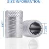 imageCKAuto Tire Valve Stem Caps Cyan 4 pcsPack Anodized Aluminum Tire Valve Cap Set Corrosion Resistant Universal Stem Covers for Cars Trucks Motorcycles SUVs and BikesSilver