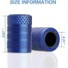 imageCKAuto Tire Valve Stem Caps Cyan 4 pcsPack Anodized Aluminum Tire Valve Cap Set Corrosion Resistant Universal Stem Covers for Cars Trucks Motorcycles SUVs and BikesBlue