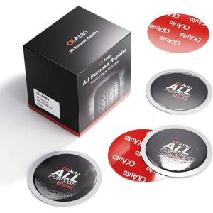 imageCKAuto All Purpose Tire Repair Patch Kit Heavy Duty Tire Plug Repair Kit Flat for Car Van Truck Bus Motorcycle and Inner TireRound Dia 3320quot80mm 50pcsDia 80mm 50pcs