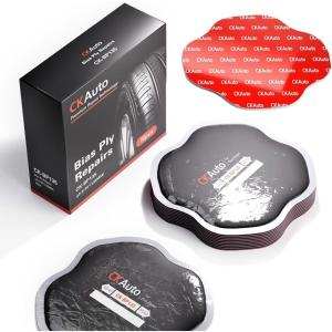 imageCKAuto Bias Tire Repair Patch Kit Heavy Duty Tire Plug Repair Kit Flat for Trucks Bus Agricultural Vehicles Trailer Tractor Dia 5310quot135MM 10Pcs